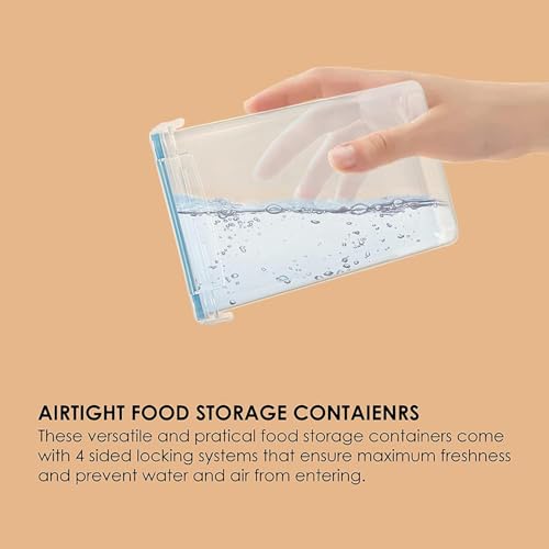 ENTITY Airtight Food Storage Containers Plastic Kitchen Storage Jars and Container Set, Kitchen Storage Container, Jar Set for Kitchen, Fridge Storage Containers (Set of 12 Containers) - Image 5