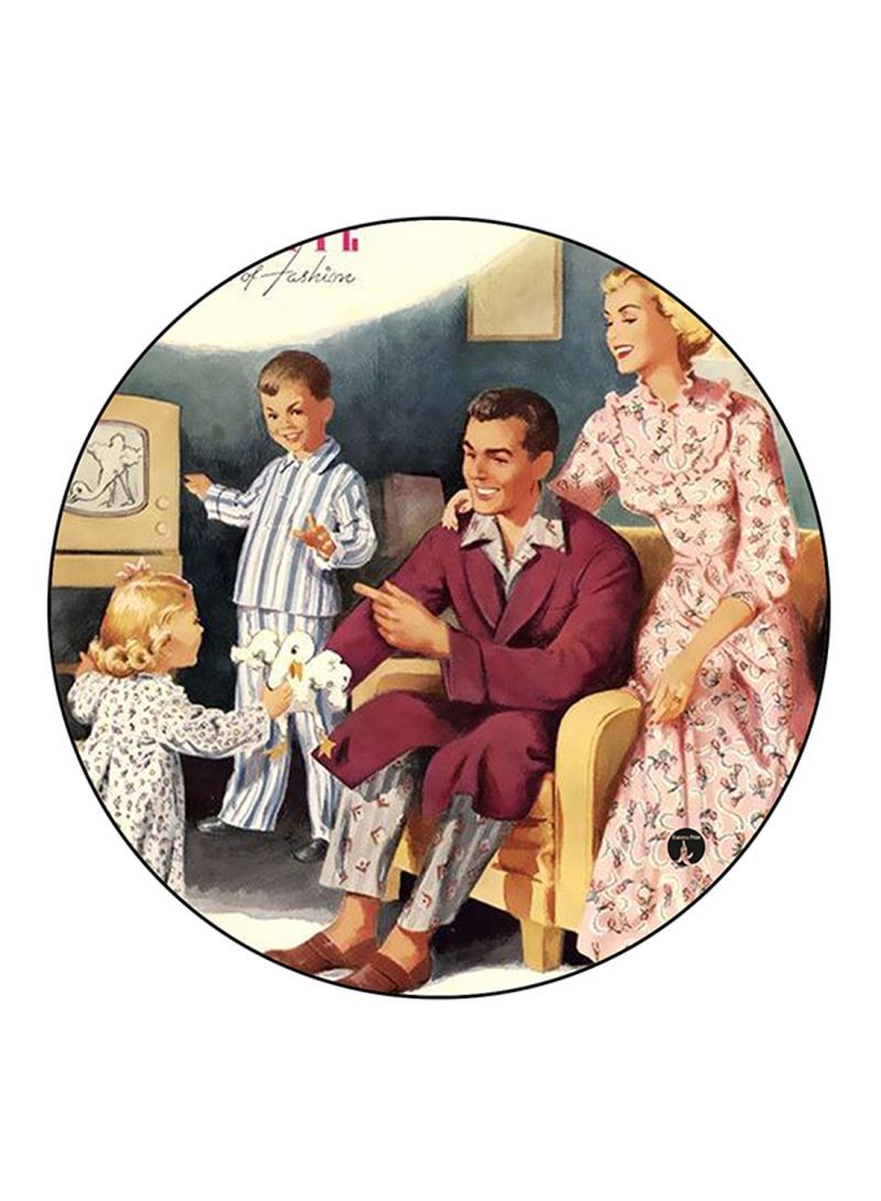 RKN Vintage Art Printed Large Pin Multicolour - Image 1