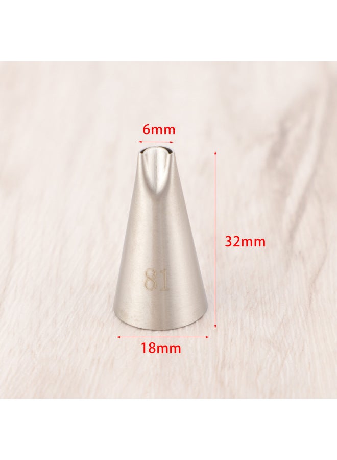304 Stainless Steel Vintage Lace 402L Skirt Flower Mouth Chrysanthemum Mouth Semicircle Korean Style Flower Mouth Tulip Piping Mouth-Specifications:81 - Image 1