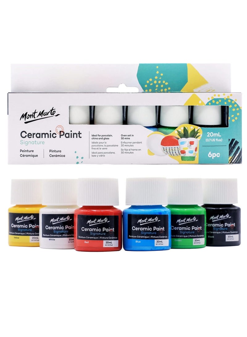 Mont Marte 6-Piece Ceramic Paint 20ml Content Per Bottle - Image 1