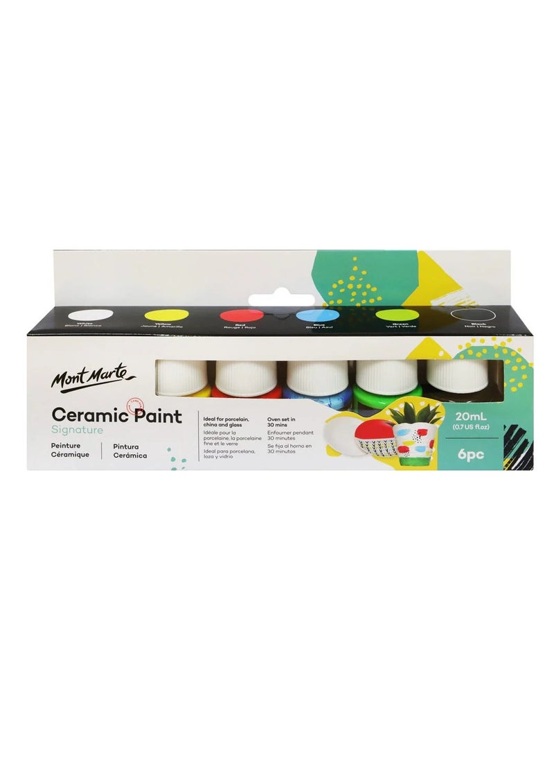 Mont Marte 6-Piece Ceramic Paint 20ml Content Per Bottle - Image 3