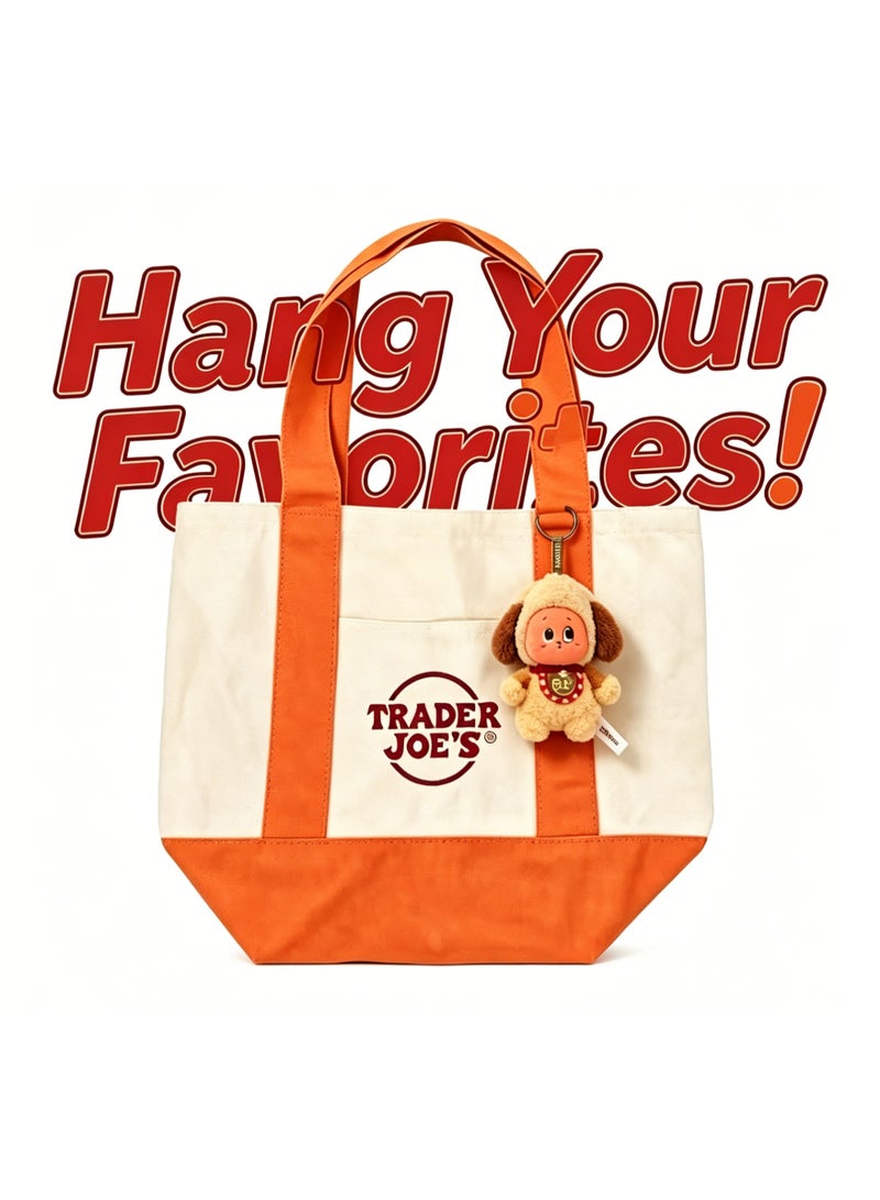 Trader Joe's Medium Canvas Tote Bag (Orange) - Image 3