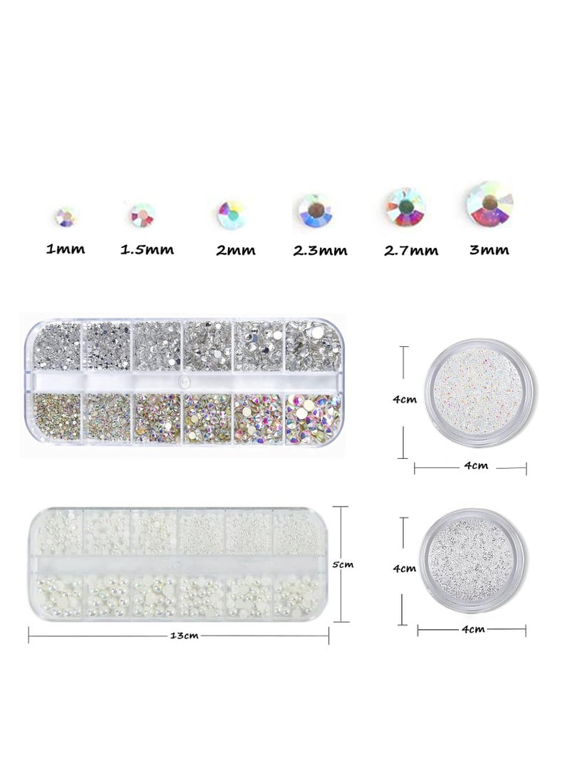 4 Boxes Flatback Rhinestones and Pearls Nail Charms for Acrylics - Crystals, Half Rounds, and Accessories for DIY Nail Art Decor - pzsku/Z2FA376D695F2D4F2BEDCZ/45/_/1731553903/f7a9c14f-396f-4308-8d64-4c7c4ca0289c