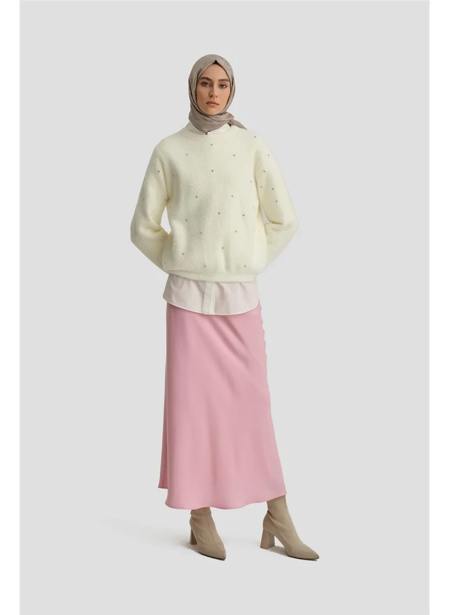 ARMINE Flared Satin Skirt 24K1714 Pink