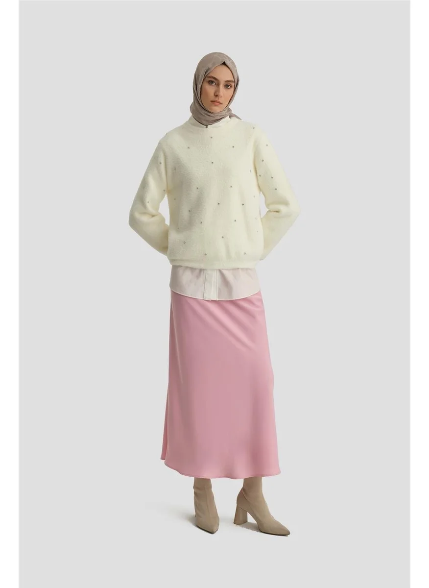 ARMINE Flared Satin Skirt 24K1714 Pink