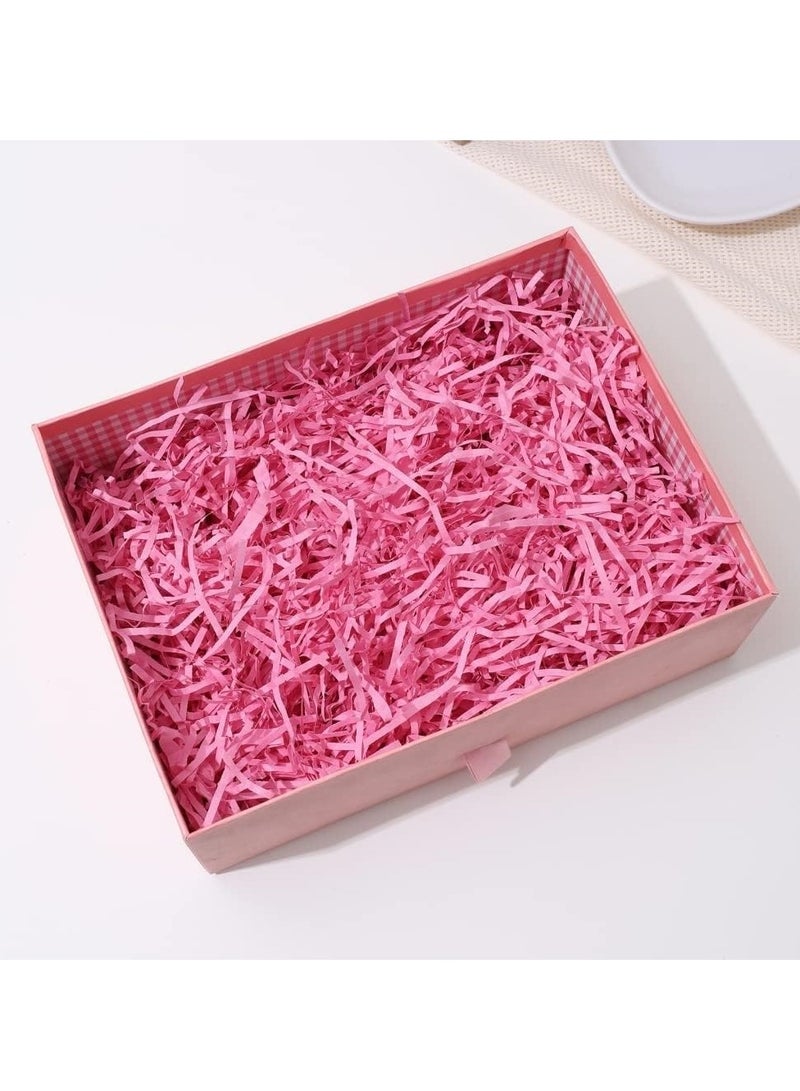 Generic 100 Gram Crinkle Cut Paper Shred Filler Eco-friendly Confetti Crinkle Cut Paper Filling Shredded Paper for Gift Wrapping  Basket Filling Pink 100 gram  - Image 1