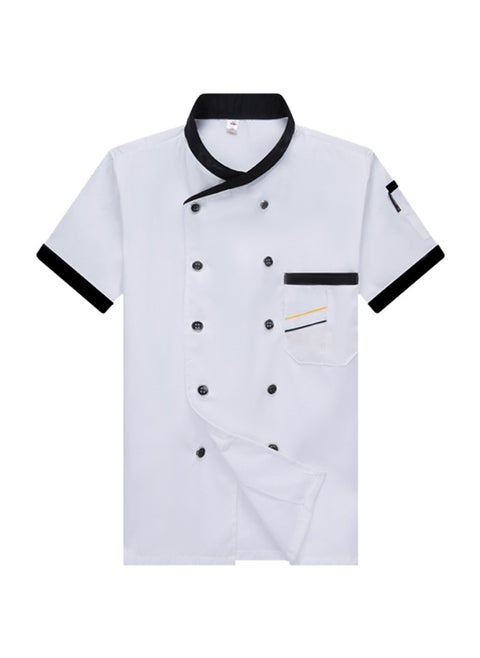 Unisex Chef Jacket Mens Short Sleeve Chef Jacket Restaurant Kitchen Soft Uniform Restaurant Hotel Cooking Clothes Catering Chef
