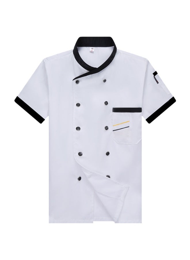 Unisex Chef Jacket Mens Short Sleeve Chef Jacket Restaurant Kitchen Soft Uniform Restaurant Hotel Cooking Clothes Catering Chef