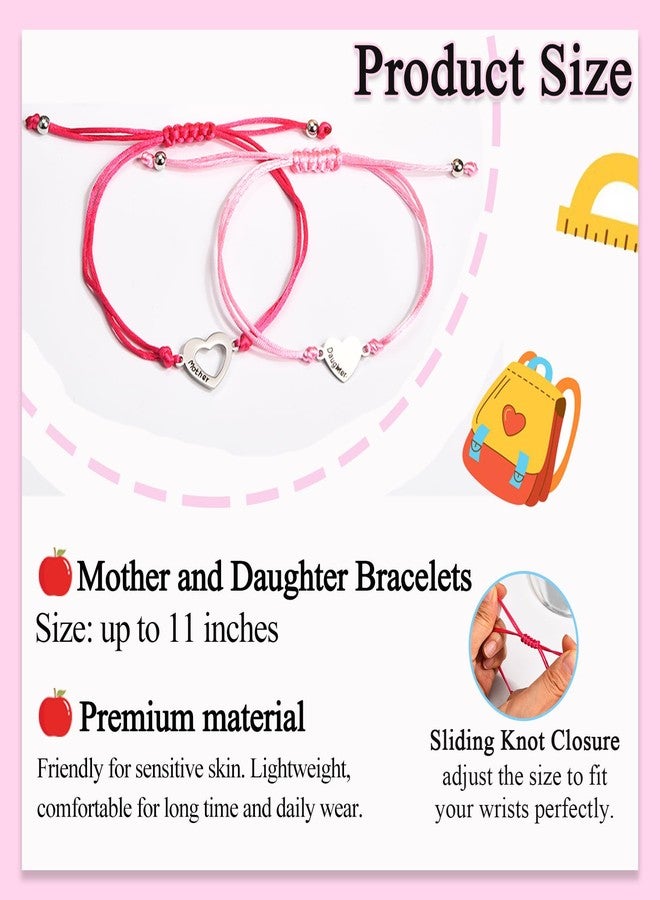 FIEEFX First Day of Preschool Pre K Bracelet First Day of School for Mother and Daughter Bracelets Set for 2 Back to School Gifts Bracelet for Daughter Girls - Image 5