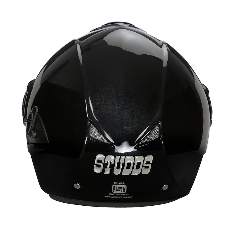 Studds Downtown Open Face Motorcycling Helmet (Black, XL) - Image 5