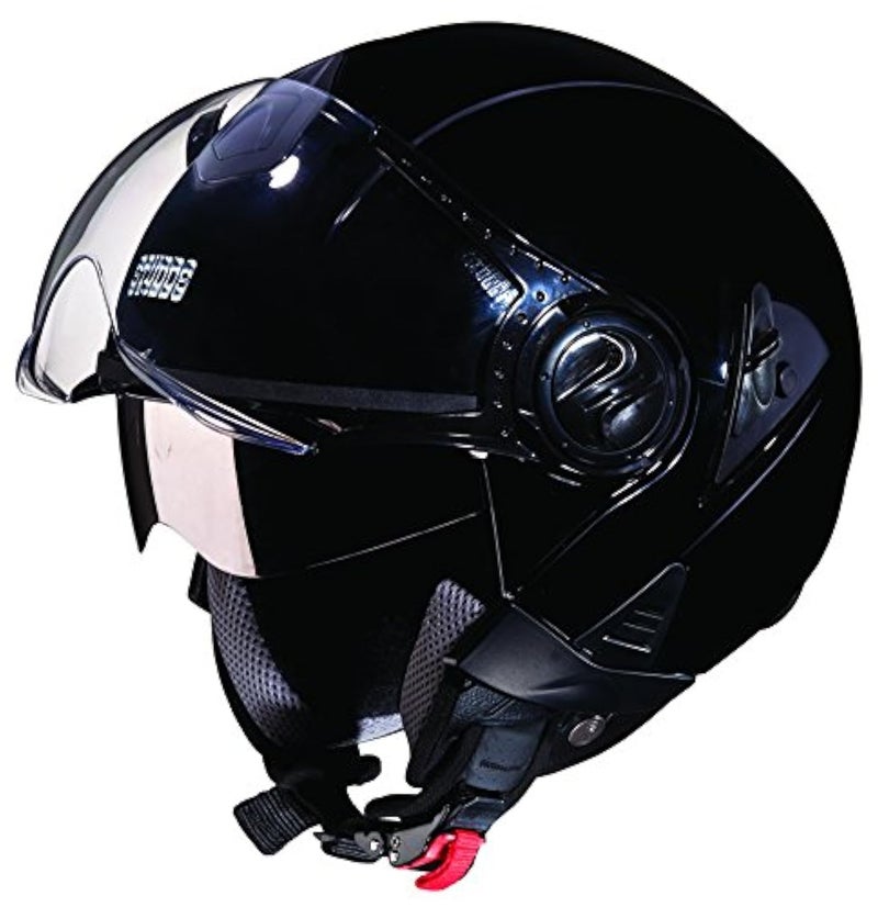 Studds Downtown Open Face Motorcycling Helmet (Black, XL) - Image 1