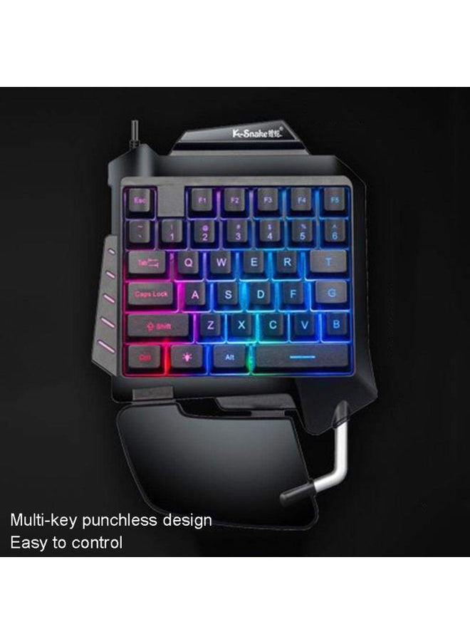 BURAQ K-Snake G92 Single Small Keyboard Mobile Games Luminous Robotic Machine Sensory Game Keyboard(Black)  - Image 3