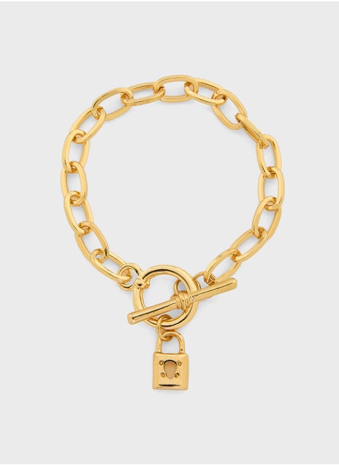 Lock Charm Chain Bracelet