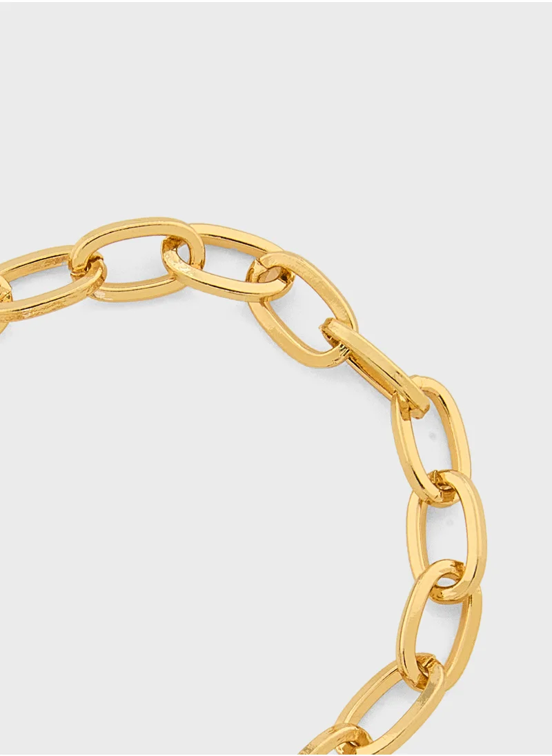 ELLA Lock Charm Chain Bracelet