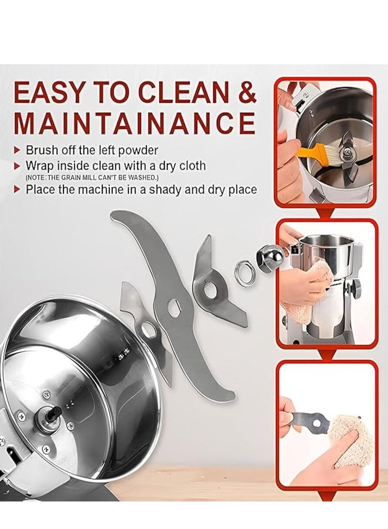 All-in-One Grain Grinder – Premium & Heavy-Duty Stainless Steel Mill for Spices, Wheat, Corn, and Rice 800gm - Image 3