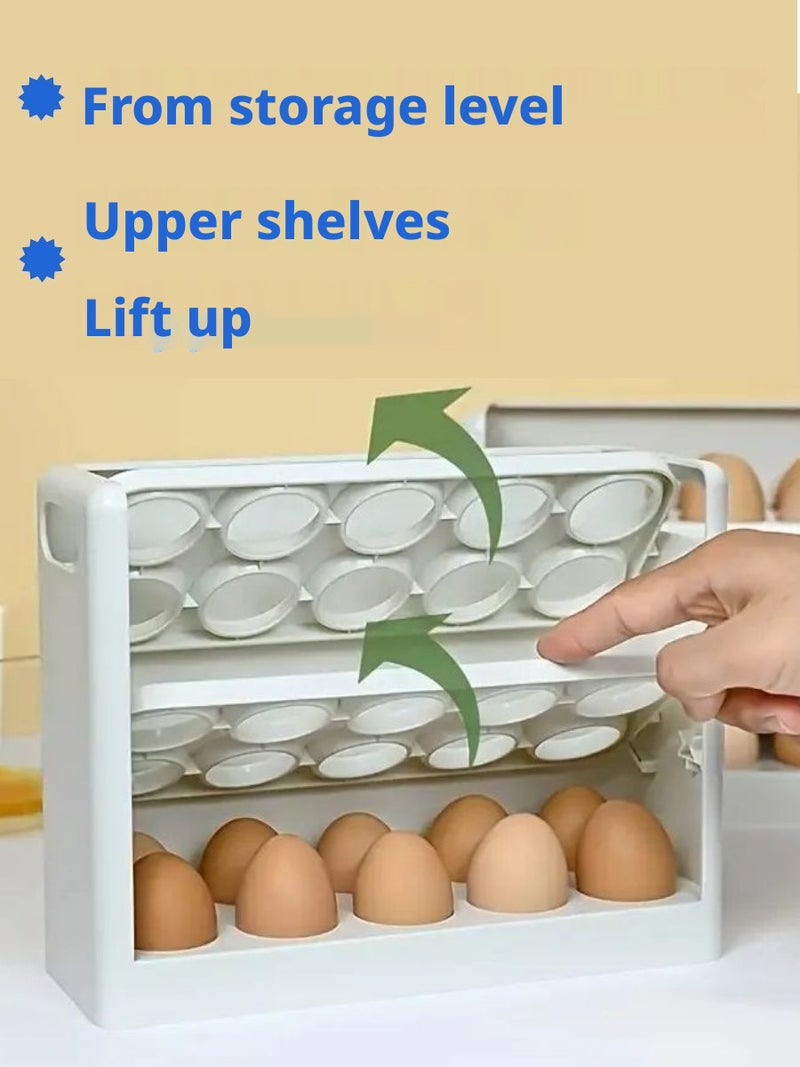 حاوية بيض ثلاثية الطبقات للثلاجة - Image 4
