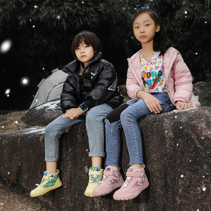 Children'S Snow Boots Winter Fleece-Lined Thickened Warm Cotton Shoes For Boys And Girls - Image 5