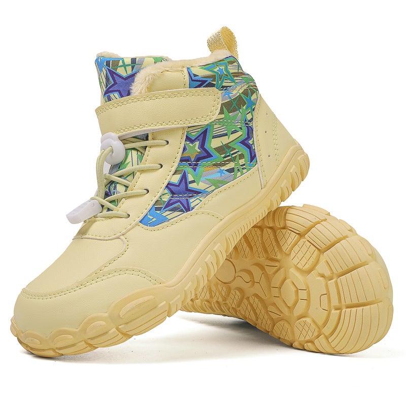 Children'S Snow Boots Winter Fleece-Lined Thickened Warm Cotton Shoes For Boys And Girls - Image 1