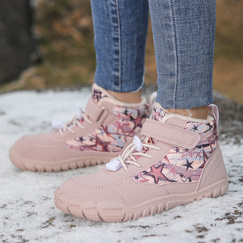 Children'S Snow Boots Winter Fleece-Lined Thickened Warm Cotton Shoes For Boys And Girls - Image 2