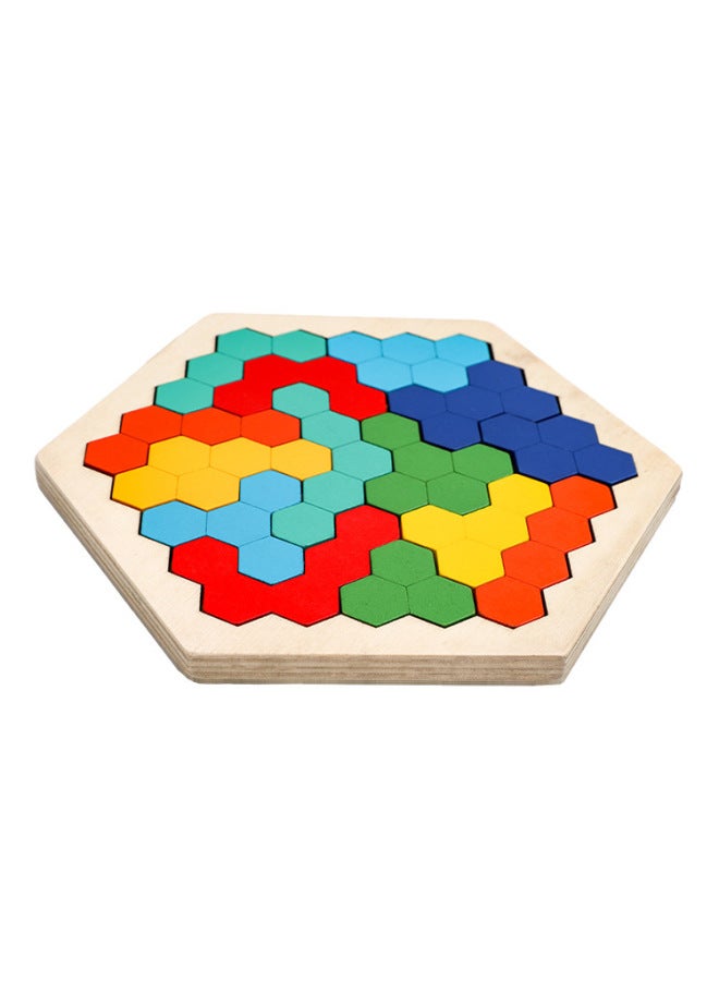 Wooden Changeable Honeycomb Puzzle Boys And Girls Color Puzzle Kindergarten Early Education Baby Children's Educational Toys - Image 5