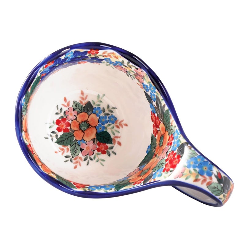 ALMA 2025 Updated Microwavable Soup Bowl with Large Long Handle,18oz Soup Bowl Giftable for Women,Unique Cereal Bowl for Soup,Yogurt,Snack,Chip,Stew,Ice cream-Wildflower Waltz Theme - Image 3