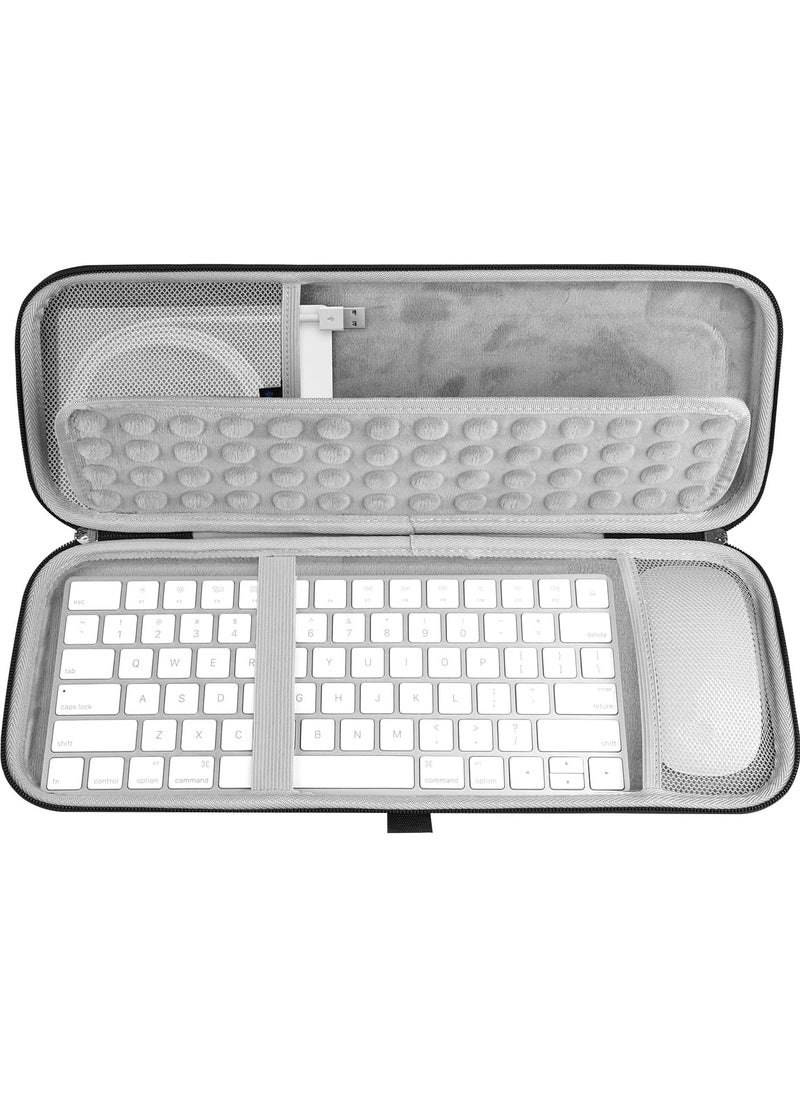 erorex - Keyboard Carrying Case, Hard Shell Protective Travel Bag, Compatible with Apple Magic Keyboard, Apple Magic Keyboard and Apple Magic Mouse Combo Case (Light Gray) - Image 1
