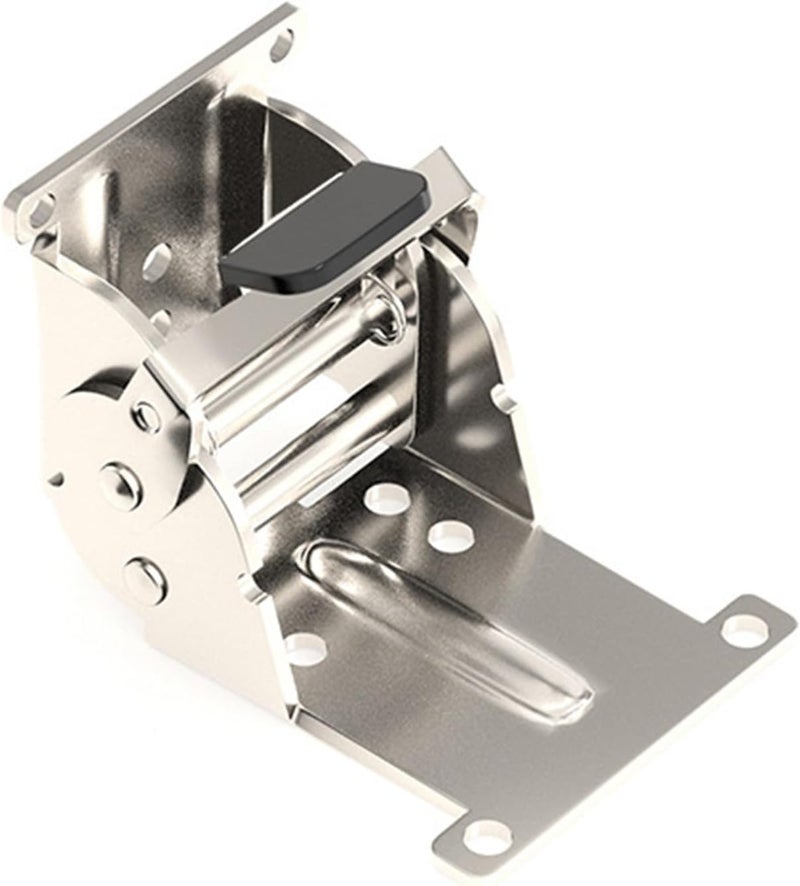 Silver Locking Folding Hinge 90 Degree Foldable Leg Bracket For Table Bed Sofa Workbench - Image 1