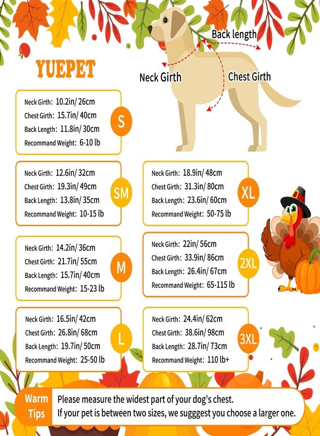 YUEPET Thanksgiving Dog Sweater with Turkey Pattern, Classic Knit Pullover Dog Clothes with Leash Hole Suitable for Dogs(L) - Image 2