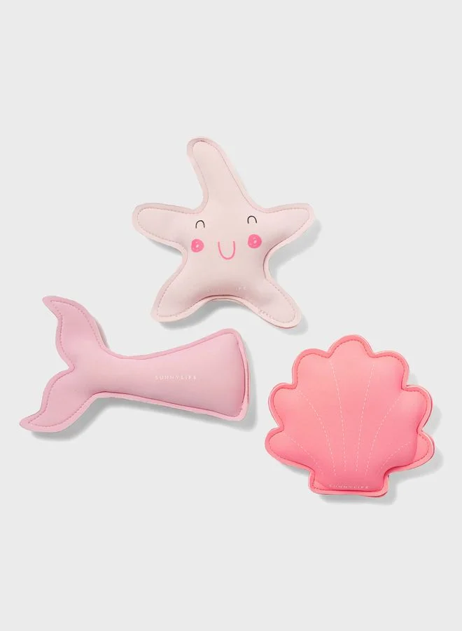 SUNNY LIFE Melody The Mermaid Dive Buddies Neon Strawberry Set Of 3