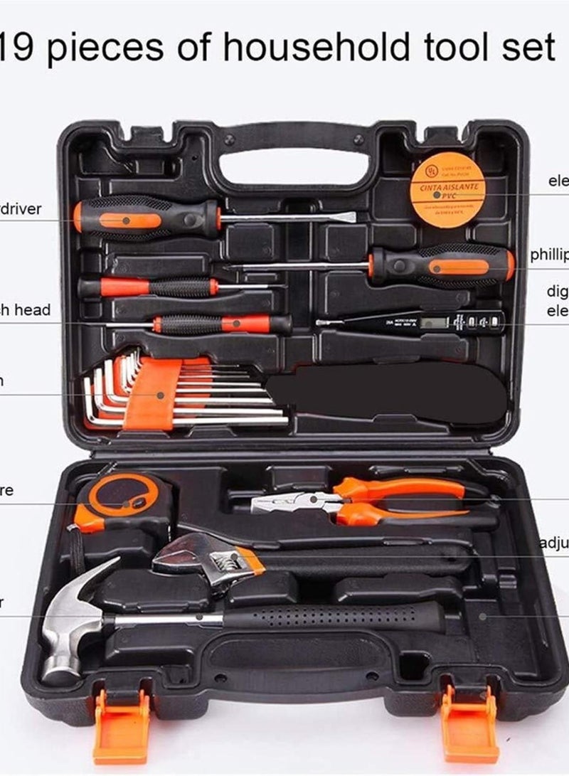 GGOOT 19 In 1 Precision Hardware Kit Household Hand Tool Set Screwdriver Wrench Hammer Plier Auto Repair Woodwork Tool - Image 4