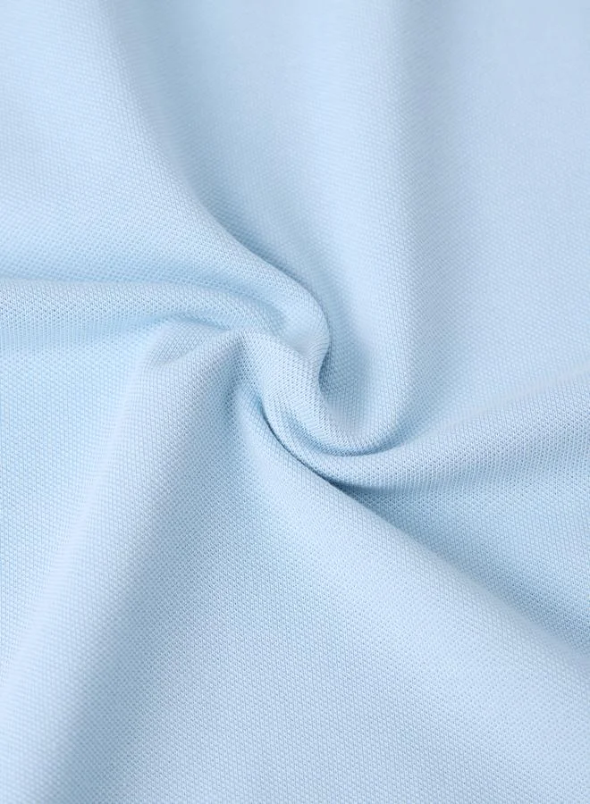 The Souled Store  Blue Cotton Polo with Checkered Trim for Men | Best Price UAE