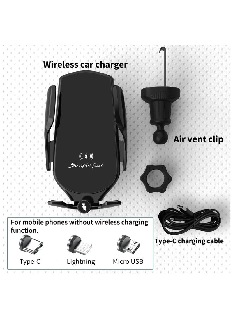 SYOSI 15 W Car Mobile Phone Holder with Charging Function, Automatic Clamping Qi Inductive Charging Station Car Charger Accessories Fast Wireless Charger Car for iPhone Samsung LG - Image 3