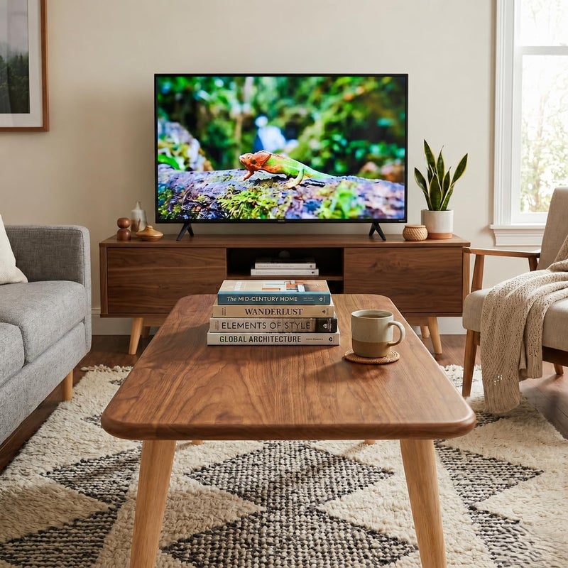 Wooden Touchy Modern Wooden Coffee Table for Living Room & Office – Minimalist Design, Smooth Rounded Edges, Easy Assembly, Lightweight – 80×50×55 cm - Image 5