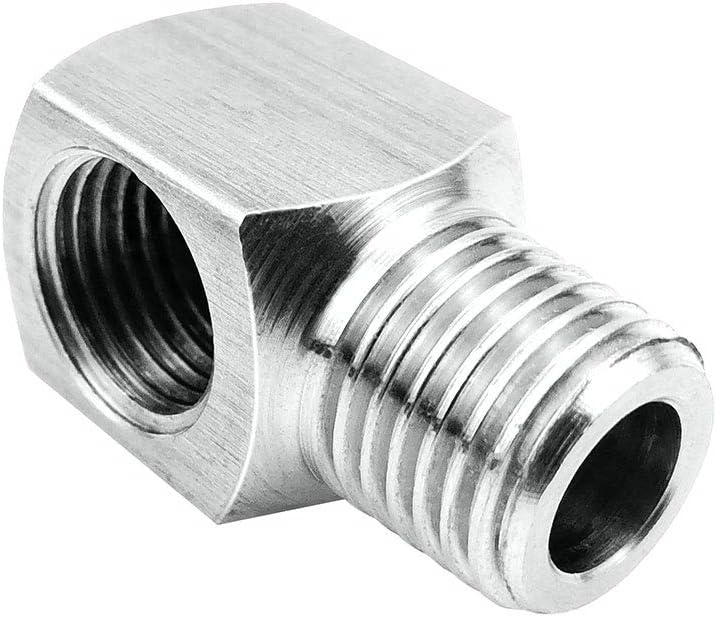 beduan Stainless Steel Cast Pipe Fittings, 90 Degree Barstock Street Elbow, 1/4" NPT Male x 1/4" NPT Female, Water Fuel Air - Image 2