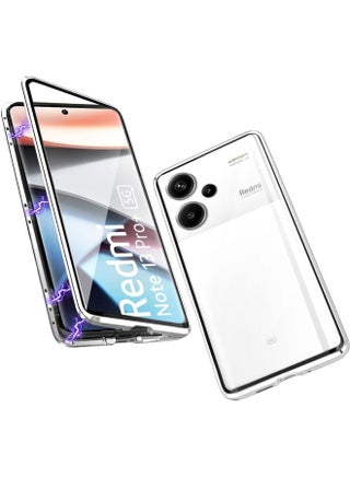 Case Compatible with Redmi Note 13 Pro Plus 5G, Magnetic Body Metal Frame Thin Double Sided Clear Tempered Glass Shockproof with Camera Protection Cover - pzsku/Z2FA455FCD672AE337D7BZ/45/1745443958/4ddaf438-9951-48dc-826f-05d7070bce19