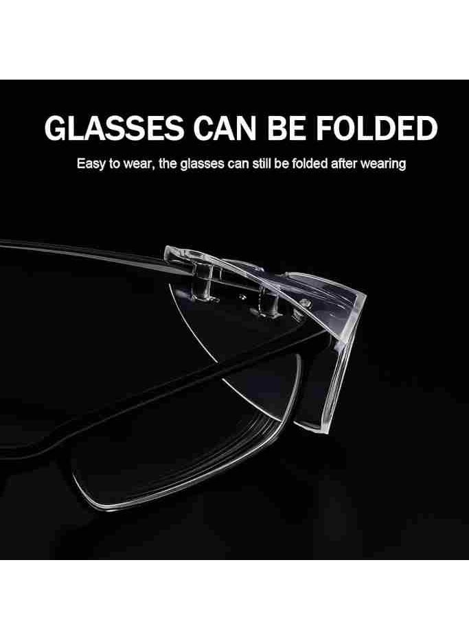 Generic 2 Pairs Eye Glasses Side Shields, Flexible Slip on Side Shields for Safety Glasses Fits Small to Large Eyeglasses  - Image 5