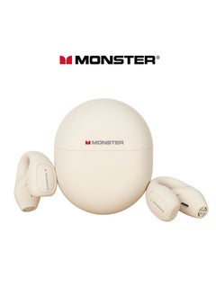 Monster MONSTER Wireless Bluetooth Headset Semi-in-Ear Music Game Headset Bluetooth 5.2 White  - Image 1