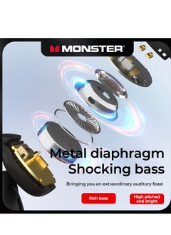 Monster MONSTER Wireless Bluetooth Headset Semi-in-Ear Music Game Headset Bluetooth 5.2 White  - Image 3