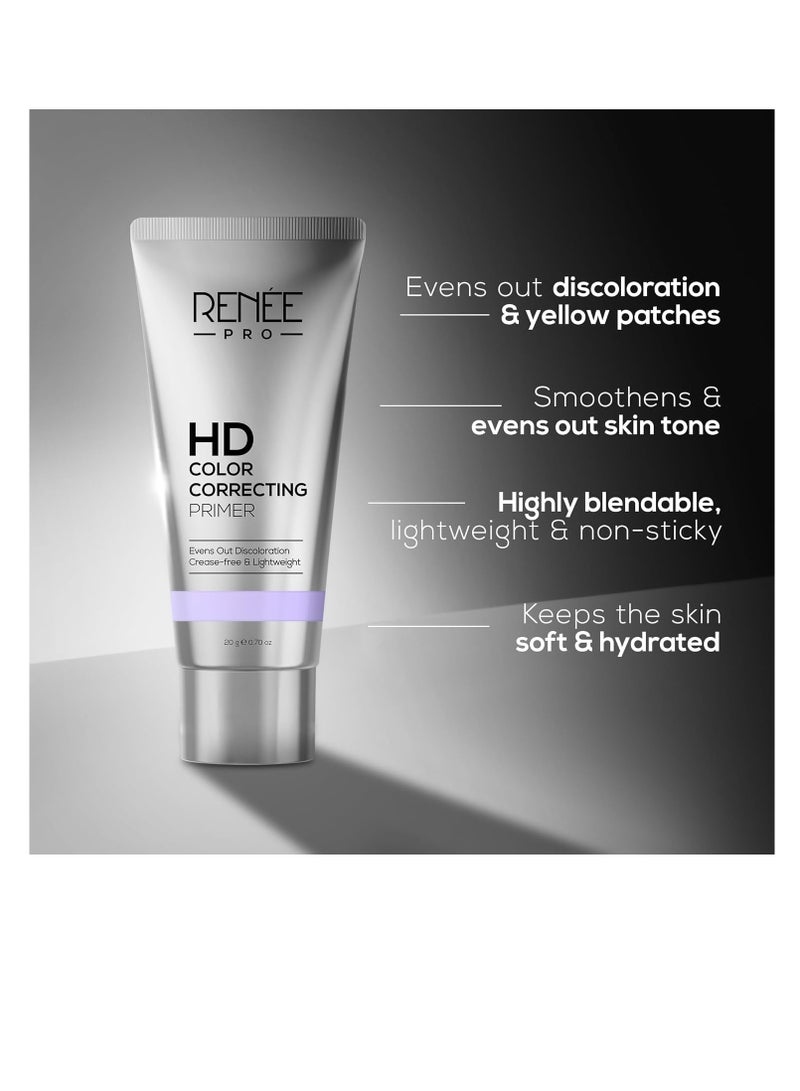 Renee RENEE PRO HD Color Correcting Primer Purple Helps Blur Pores, Spots and Fine Lines, Highly Blendable Long Lasting and Lightweight  Smoothand Even Skin Tone Enriched with Vitamin E  Lotus Extract  - Image 3