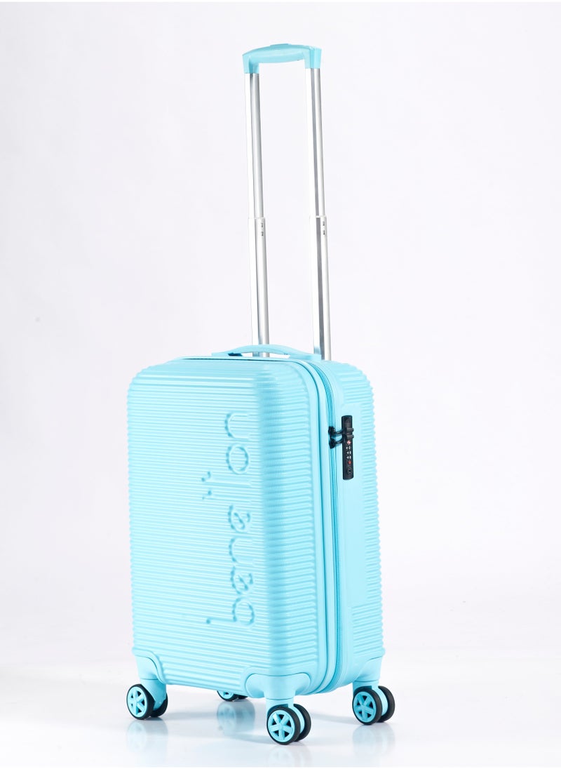 UNITED COLORS OF BENETTON BNTA-204 20Inch- Cabin Size Luggage with TSA Lock| Material- Acrylonitrile Butadiene Styrene| Adjustable Trolley Handle | Smooth Dual Wheels 360degree rotate| Light Blue - Image 2