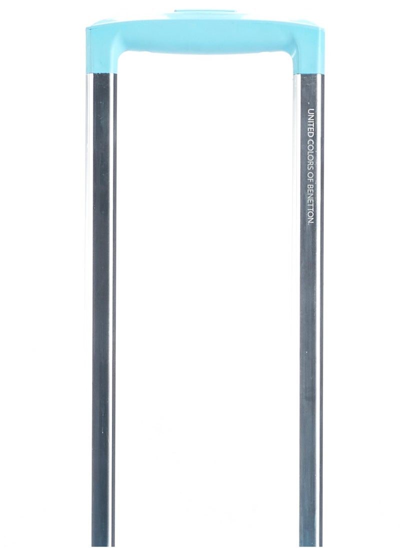 UNITED COLORS OF BENETTON BNTA-204 20Inch- Cabin Size Luggage with TSA Lock| Material- Acrylonitrile Butadiene Styrene| Adjustable Trolley Handle | Smooth Dual Wheels 360degree rotate| Light Blue - Image 4