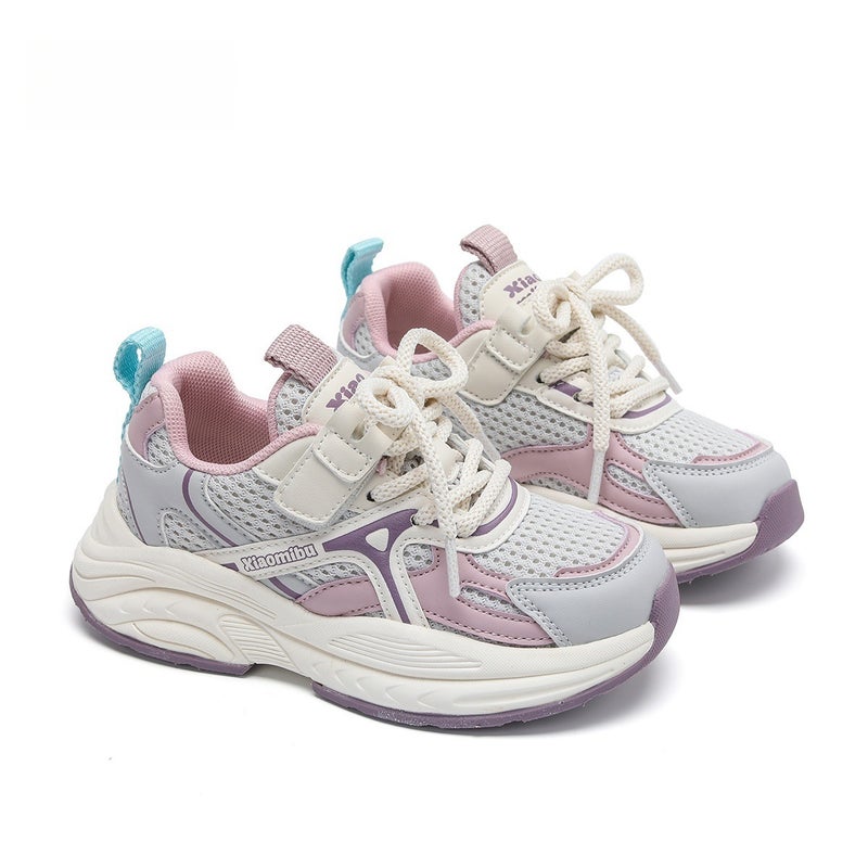 Girls' Sneaker 2025 Spring New Breathable Shoes Boys' Casual Torre Shoes Big Children'S Shoes Student Running Shoes - Image 1