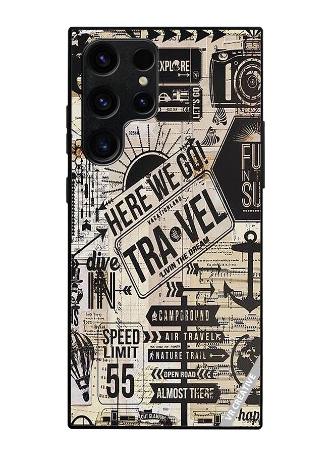 Protective Case Cover For Samsung Galaxy S25 Ultra Here We Go Travel Design Multicolour