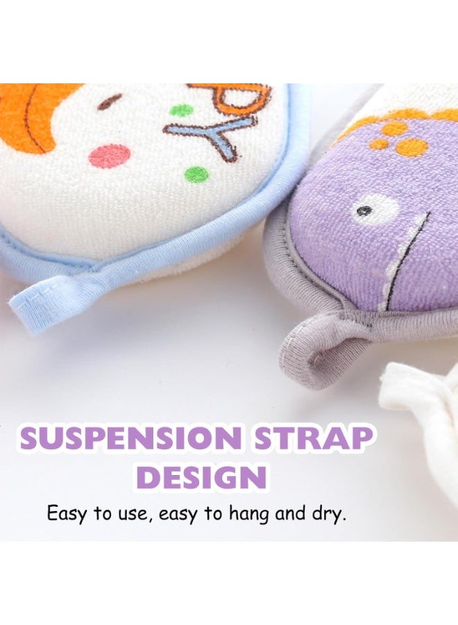 DIOTTI 4 PCS Baby Bath Sponges, Soft & Absorbent Shower Sponge Set for Newborns & Toddlers, Gentle on Delicate Skin - Image 4