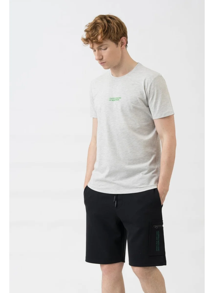 UNITED COLORS OF BENETTON Men's Gray T-Shirt Model Code: 9438