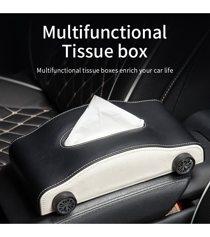 Black Creative Sports Car Armrest Tissue Box For Car Interior High End - Image 1
