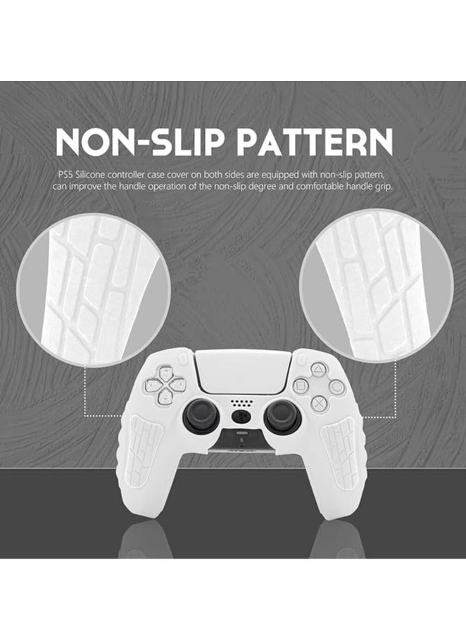 PS5 Drive Silicone Case, PS5 Controller Cover Silicone Case, Anti-Slip and Sweat Resistant Case, PlayStation 5 Driver Accessories, Game Console Accessories (White) - Image 3