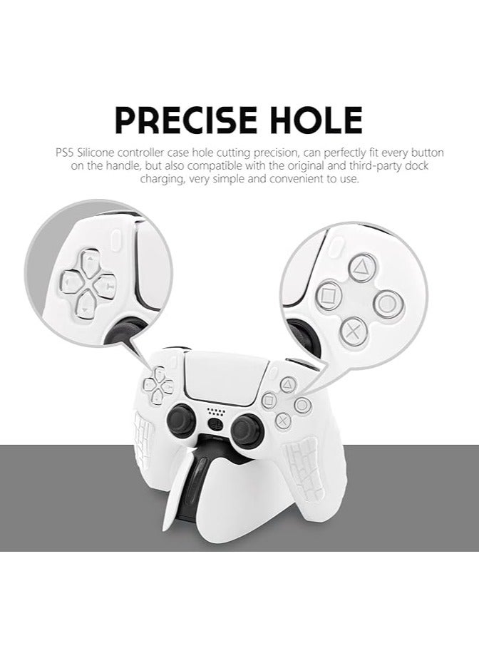 PS5 Drive Silicone Case, PS5 Controller Cover Silicone Case, Anti-Slip and Sweat Resistant Case, PlayStation 5 Driver Accessories, Game Console Accessories (White) - Image 4