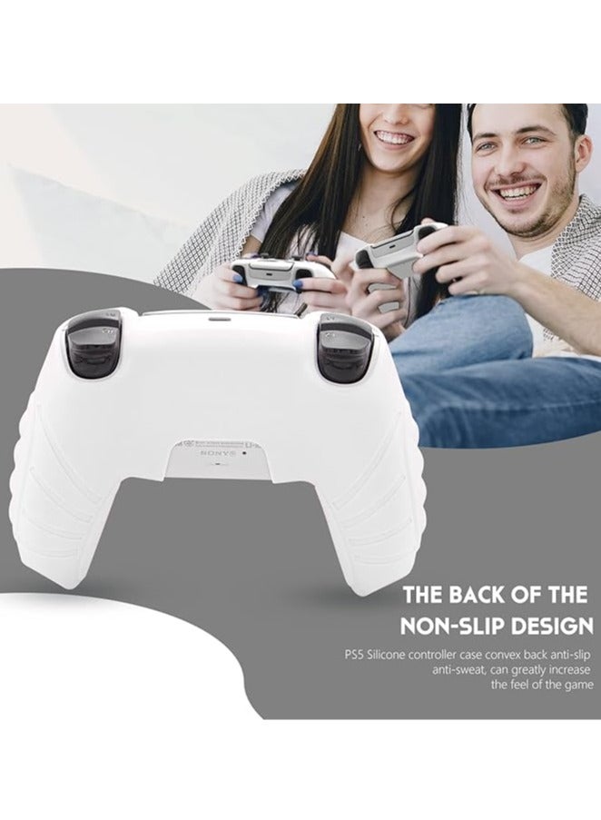 PS5 Drive Silicone Case, PS5 Controller Cover Silicone Case, Anti-Slip and Sweat Resistant Case, PlayStation 5 Driver Accessories, Game Console Accessories (White) - Image 2