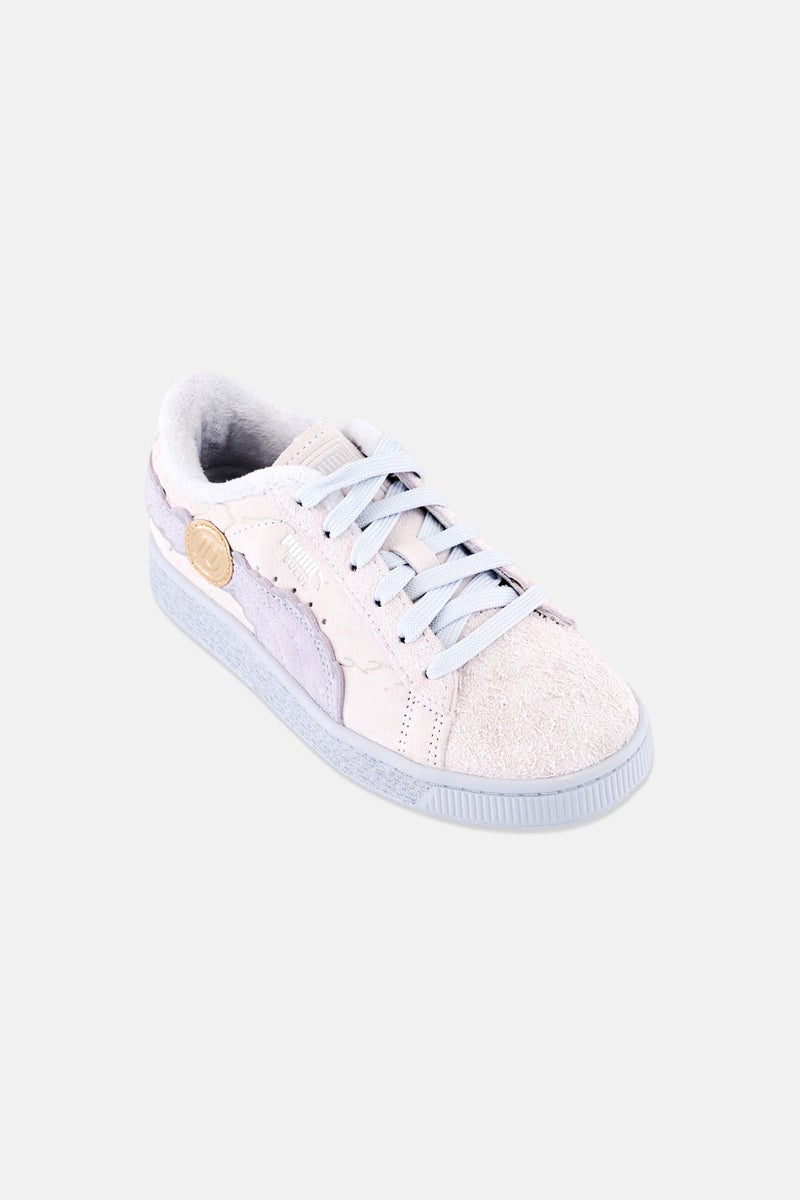 PUMA Kids Boy Suede 3 One Pieces Ps Lace Up Outdoor Shoes, Grey - Image 1